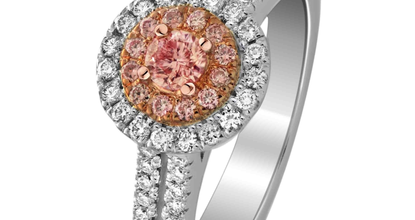 Pink Rose Engagement Ring